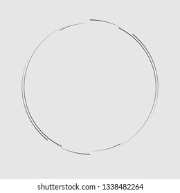  Lines in Circle Form . Spiral Vector Illustration .Technology round Logo . Design element . Abstract Geometric shape .