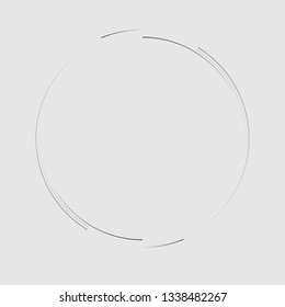  Lines in Circle Form . Spiral Vector Illustration .Technology round Logo . Design element . Abstract Geometric shape .