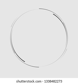  Lines in Circle Form . Spiral Vector Illustration .Technology round Logo . Design element . Abstract Geometric shape .