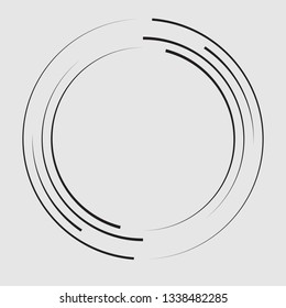  Lines in Circle Form . Spiral Vector Illustration .Technology round Logo . Design element . Abstract Geometric shape .