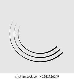  Lines in Circle Form . Spiral Vector Illustration .Technology round Logo . Design element . Abstract Geometric shape .