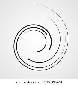Lines in Circle Form . Spiral Vector Illustration .Technology round Logo . Design element . Abstract Geometric shape .