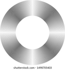 Lines in Circle Form . Spiral Vector Illustration .Technology round Logo . Design element . Abstract Geometric shape .
