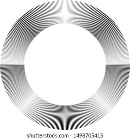  Lines in Circle Form . Spiral Vector Illustration .Technology round Logo . Design element . Abstract Geometric shape .