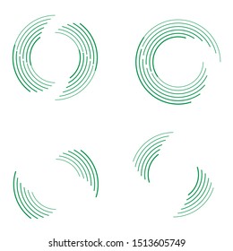 Lines in Circle Form . Spiral Vector Illustration .Technology round Logo . Design element . Abstract Geometric shape .