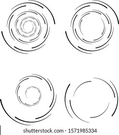 Lines in Circle Form . Spiral Vector Illustration .Technology round Logo . Design element . Abstract Geometric shape .