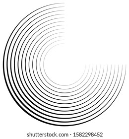Lines in Circle Form . Spiral Vector Illustration .Technology round Logo . Design element . Abstract Geometric shape .