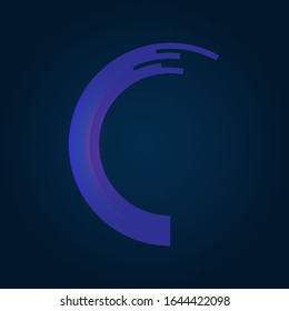 Lines in Circle Form . Spiral Vector Illustration .Technology round Logo . Design element . Abstract Geometric shape .