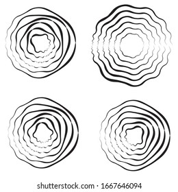 Lines in Circle Form . Spiral Vector Illustration .Technology round Logo . Design element . Abstract Geometric shape . Striped border frame