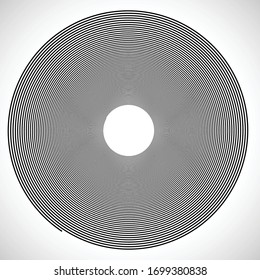 Lines in Circle Form . Spiral Vector Illustration .Technology round Logo . Design element . Abstract Geometric shape .