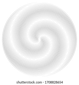 Lines in Circle Form . Spiral Vector Illustration .Technology round Logo . Design element . Abstract Geometric shape .