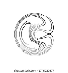 Lines in Circle Form . Spiral Vector Illustration .Technology round. Wave Logo . Design element . Abstract Geometric shape .