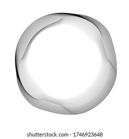Lines in Circle Form . Spiral Vector Illustration .Technology round. Wave Logo . Design element . Abstract Geometric shape .
