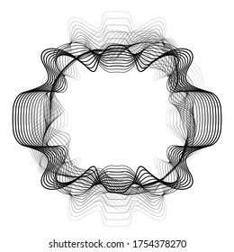 Lines in Circle Form . Spiral Vector Illustration .Technology round. Wave Logo . Design element . Abstract Geometric shape .
