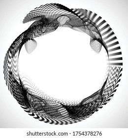 Lines in Circle Form . Spiral Vector Illustration .Technology round. Wave Logo . Design element . Abstract Geometric shape .