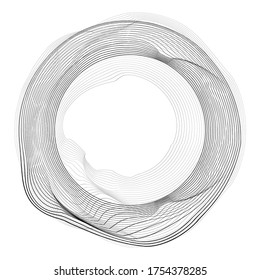 Lines in Circle Form . Spiral Vector Illustration .Technology round. Wave Logo . Design element . Abstract Geometric shape .