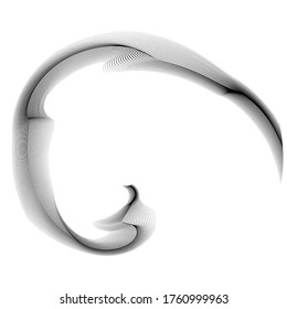 Lines in Circle Form . Spiral Vector Illustration .Technology round. Wave Logo . Design element . Abstract Geometric shape .