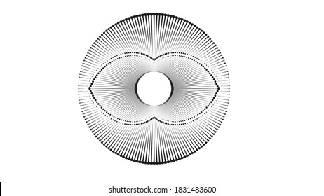 Lines in Circle Form . Spiral Vector Illustration .Technology round Logo . Design element . Abstract Geometric shape .