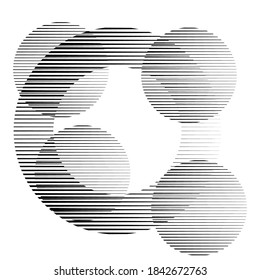 Lines in Circle Form . Spiral Vector Illustration .Technology round Logo . Design element . Abstract Geometric shape .