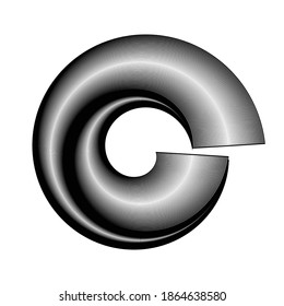 Lines in Circle Form . Spiral Vector Illustration .Technology round Logo . Design element . Abstract Geometric shape .