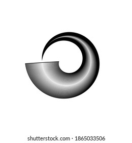 Lines in Circle Form . Spiral Vector Illustration .Technology round Logo . Design element . Abstract Geometric shape . Tusk