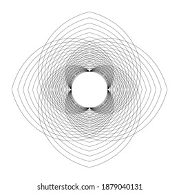 Lines in Circle Form . Spiral Vector Illustration .Technology round. Wave Logo . Design element . Abstract Geometric shape .