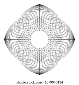 Lines in Circle Form . Spiral Vector Illustration .Technology round. Wave Logo . Design element . Abstract Geometric shape .