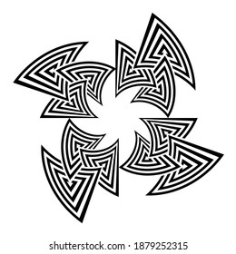 Lines in Circle Form . Spiral Vector Illustration .Technology round. Wave Logo . Design element . Abstract Geometric shape .