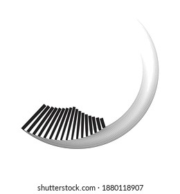 Lines in Circle Form . Spiral Vector Illustration .Technology round. Wave Logo . Design element . Abstract Geometric shape .