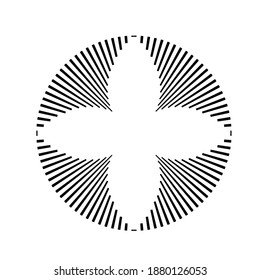 Lines in Circle Form . Spiral Vector Illustration .Technology round. Wave Logo . Design element . Abstract Geometric shape .