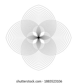 Lines in Circle Form . Spiral Vector Illustration .Technology round. Wave Logo . Design element . Abstract Geometric shape .