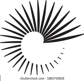 Lines in Circle Form . Spiral Vector Illustration .Technology round. Wave Logo . Design element . Abstract Geometric shape .