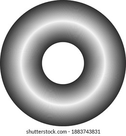 Lines in Circle Form . Spiral Vector Illustration .Technology round. Wave Logo . Design element . Abstract Geometric shape .
