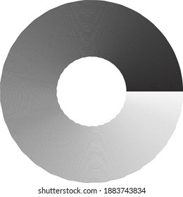 Lines in Circle Form . Spiral Vector Illustration .Technology round. Wave Logo . Design element . Abstract Geometric shape .