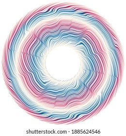 Lines in Circle Form . Spiral Vector Illustration .Technology round. Wave Logo . Design element . Abstract Geometric shape