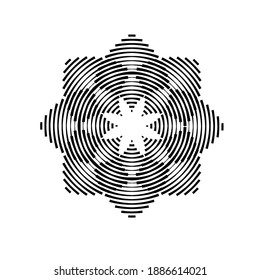 Lines in Circle Form . Spiral Vector Illustration .Technology round. Wave Logo . Design element . Abstract Geometric shape .