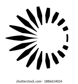 Lines in Circle Form . Spiral Vector Illustration .Technology round. Wave Logo . Design element . Abstract Geometric shape .