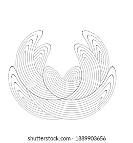 Lines in Circle Form . Spiral Vector Illustration .Technology round. Wave Logo . Design element . Abstract Geometric shape