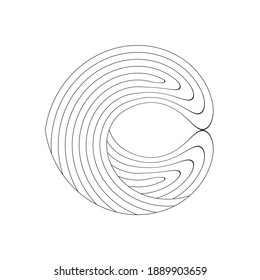 Lines in Circle Form . Spiral Vector Illustration .Technology round. Wave Logo . Design element . Abstract Geometric shape