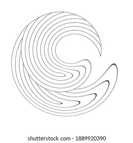 Linien in Circle Form . Spiral Vector Illustration .Technology Runde. Wave Logo . Design-Element. Abstrakte Geometrische Form.