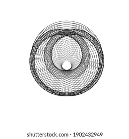 Líneas en forma circular . Ilustración de vectores espirales. Ronda de tecnología. Logotipo de onda . Elemento de diseño. Resumen Forma geométrica .