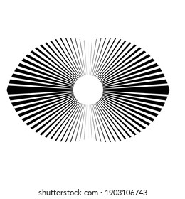 Lines in Circle Form . Spiral Vector Illustration .Technology round. Wave Logo . Design element . Abstract Geometric shape .