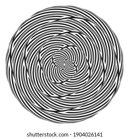 Lines in Circle Form . Spiral Vector Illustration .Technology round. Wave Logo . Design element . Abstract Geometric shape .
