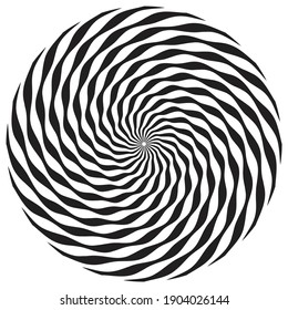 Líneas en forma circular . Ilustración de vectores espirales. Ronda de tecnología. Logotipo de onda . Elemento de diseño. Resumen Forma geométrica .