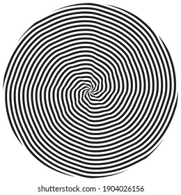 Lines in Circle Form . Spiral Vector Illustration .Technology round. Wave Logo . Design element . Abstract Geometric shape .
