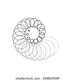 Lines in Circle Form . Spiral Vector Illustration .Technology round. Wave Logo . Design element . Abstract Geometric shape .