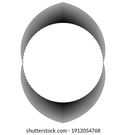 Lines in Circle Form . Spiral Vector Illustration .Technology round. Wave Logo . Design element . Abstract Geometric shape .