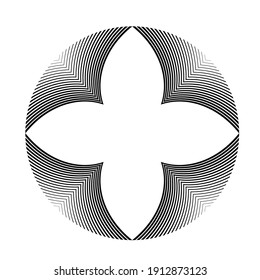 Lines in Circle Form . Spiral Vector Illustration .Technology round. Wave Logo . Design element . Abstract Geometric shape .