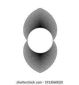 Lines in Circle Form . Spiral Vector Illustration .Technology round. Wave Logo . Design element . Abstract Geometric shape .