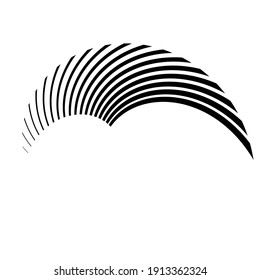 Lines in Circle Form . Spiral Vector Illustration .Technology round. Wave Logo . Design element . Abstract Geometric shape .